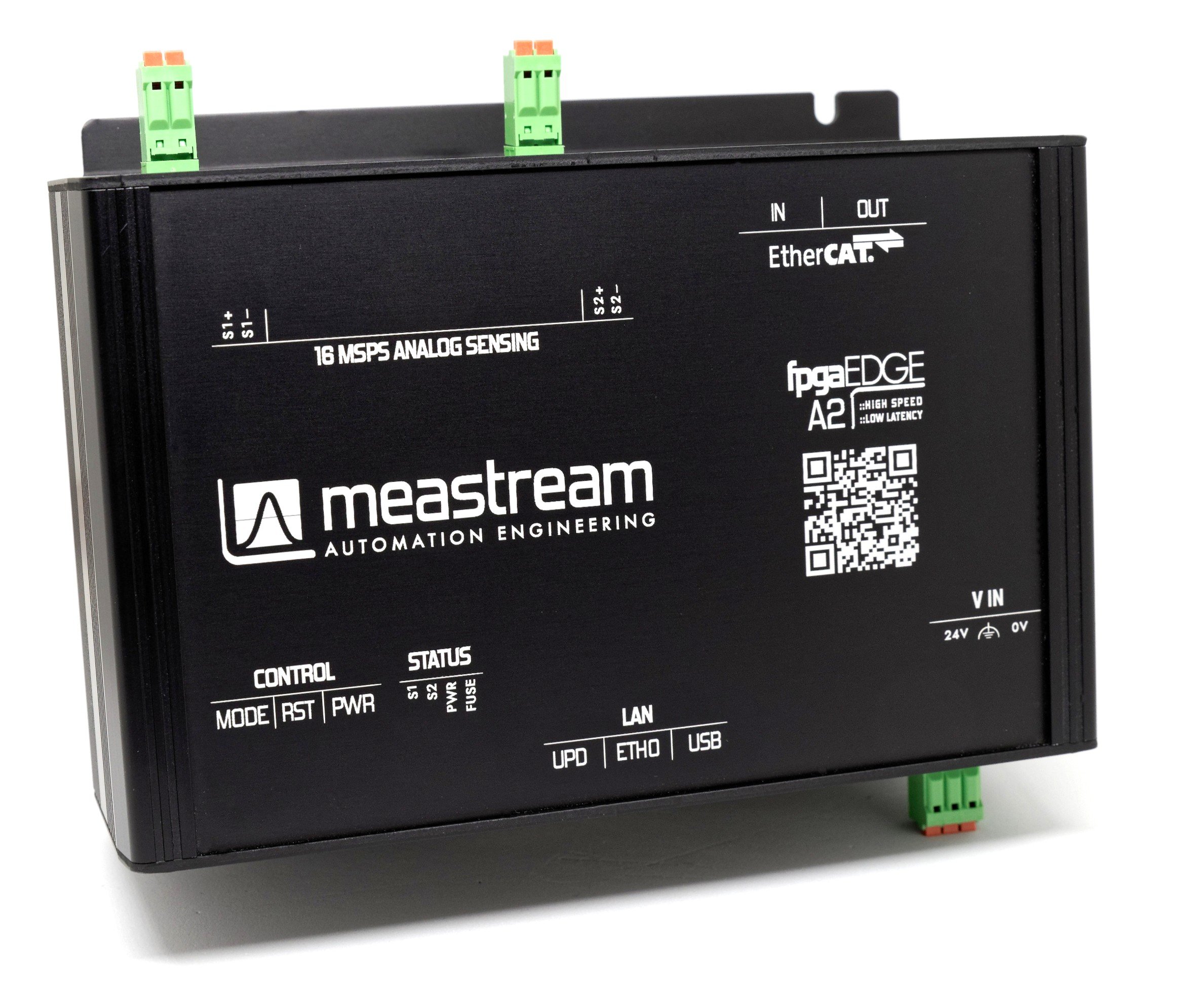meastream fpgaEdge A2 - FPGA-based Edge-Device with advanced filter algorithms and minimal latency. Designed for real-time data processing in fast control systems and AI applications